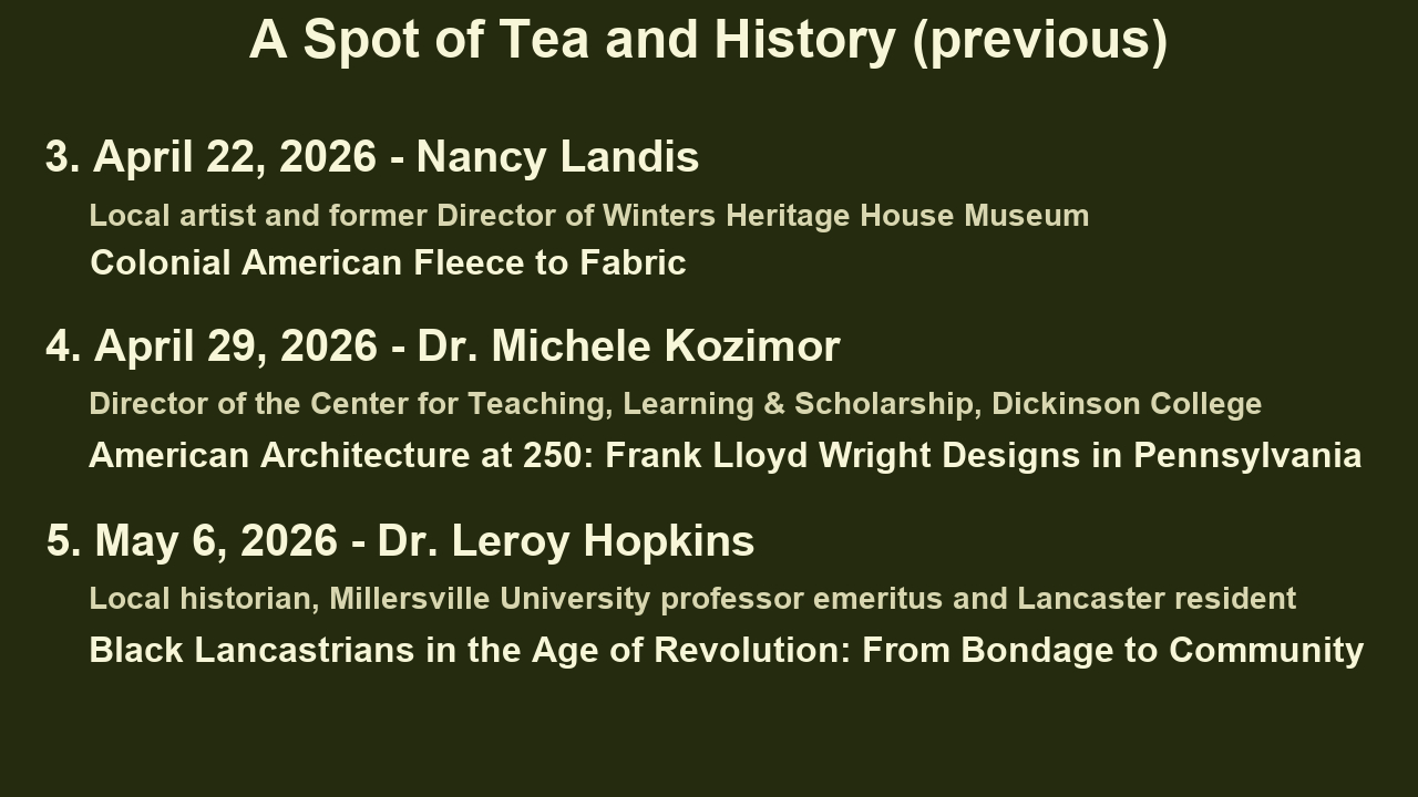 Previous presentations
