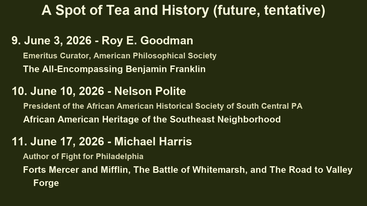 Future presentations
