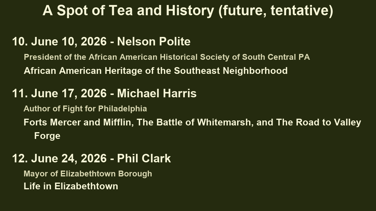 Future presentations