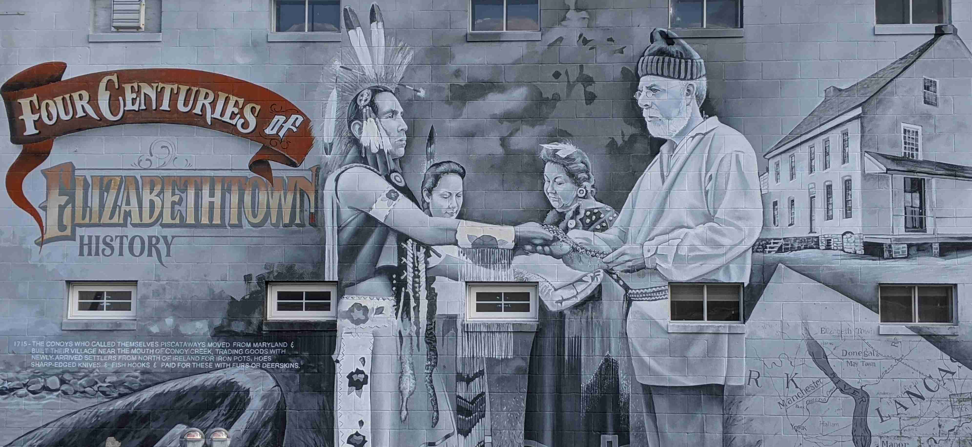 Four Centuries mural of Elizabethtown history