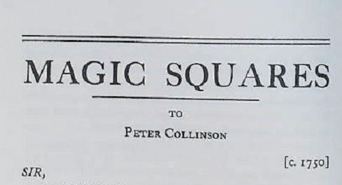 Magic Squares